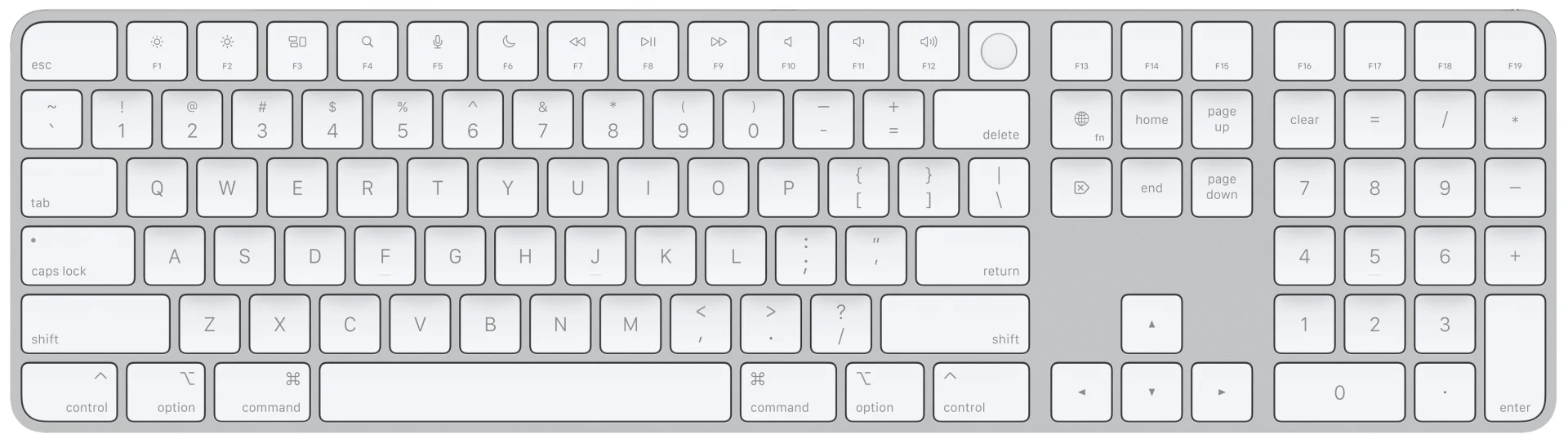 Magic Keyboard with Touch ID and Numeric Keypad for Mac models with Apple silicon